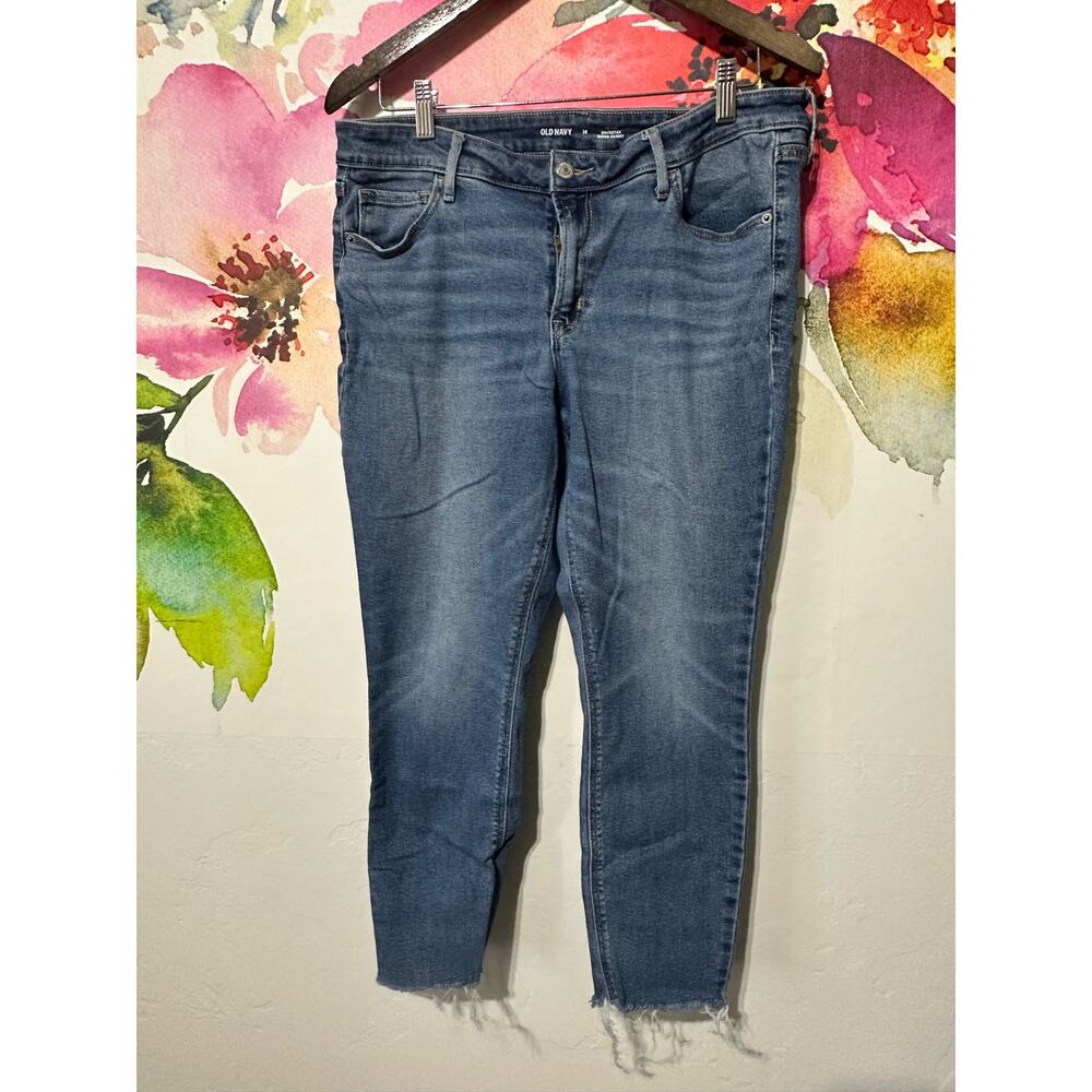 Women's Old Navy Medium Wash Mid-Rise Rockstar Super Skinny Jeans size 16